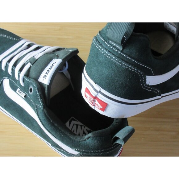 Vans Men's Filmore Suede Scarab Dark Green White Striped Skate Shoes Size 11.5 - Picture 6 of 7